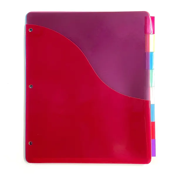 Alta calidad A3 A4 A5 plástico impermeable protección de papel doble bolsillo pestaña divisor Notebook índice 3 anillo carpeta divisor