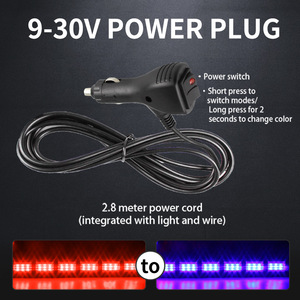 LED kırmızı mavi renk değiştirme Bar ışığı çok fonksiyonlu uyarı kamyon yanıp sönen kubbe araba evrensel çakarlı lamba - Product Image 4