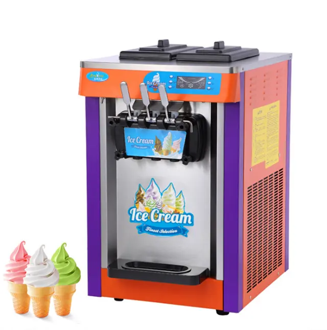 Table top machine for making ice cream/220v Soft Serve Ice Cream Making Machines Business For Sale
