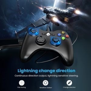 Xbox 360用ワイヤードコントローラー360ゲームコントローラーに最適デュアル振動ターボ付きXbox 360360スリムPCに対応 - Product Image 5