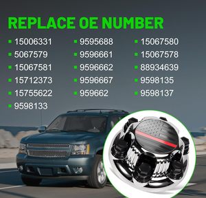 नए सार्वभौमिक फ्लोटिंग व्हील हब कवर के लिए चेवरलेट क्रूज़ मैलिबू कैप्टीवा-मिश्र धातु स्टील क्रोम ब्लैक - Product Image 3