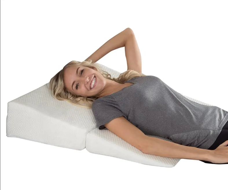Travesseiro de cunha dobrável espuma para cama, suporte para laptop e costas
