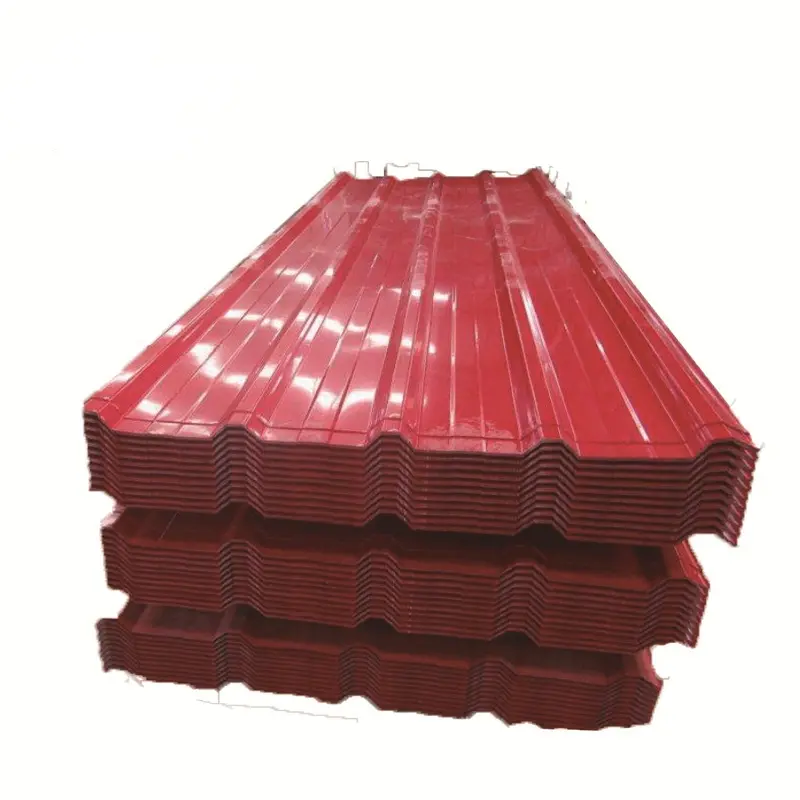 Usine chinoise PPGI fabricant de tuiles en acier ondulé de couleur personnalisée en acier pour tôles de toit à revêtement coloré