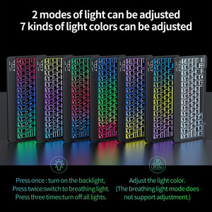 <strong>Customized</strong> Language Wireless RGB <strong>Keyboard</strong> Mobile <strong>Computer</strong> Tablet Universal All in One Luminous <strong>Keyboard</strong> and Mouse Set - Product Image 4