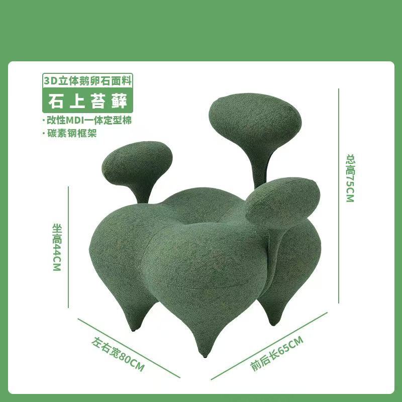 Esponja estereotipada integrada de algodón-musgo sobre piedra.