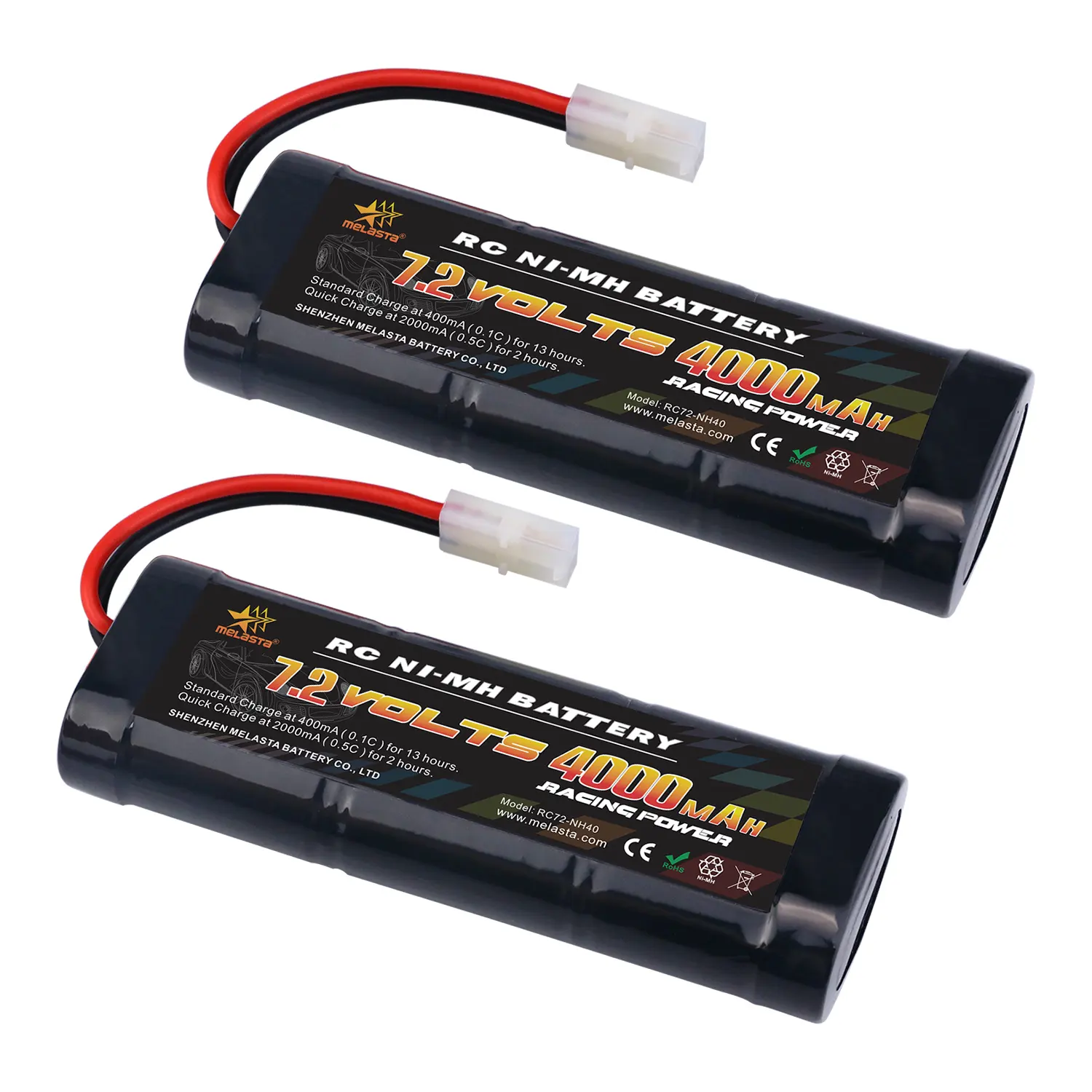 Melasta Rc-Autobatterie 7,2 V Sc 4000 Mah Nimh wiederaufladbarer Batteriepack Rc-Batterie mit Tamiya