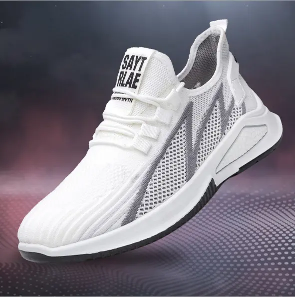 2022 new hot cheap low MOQ fly tessitura casual atletico personalizzato ragazzo calzino sneakers OEM scarpe sportive da corsa per uomo