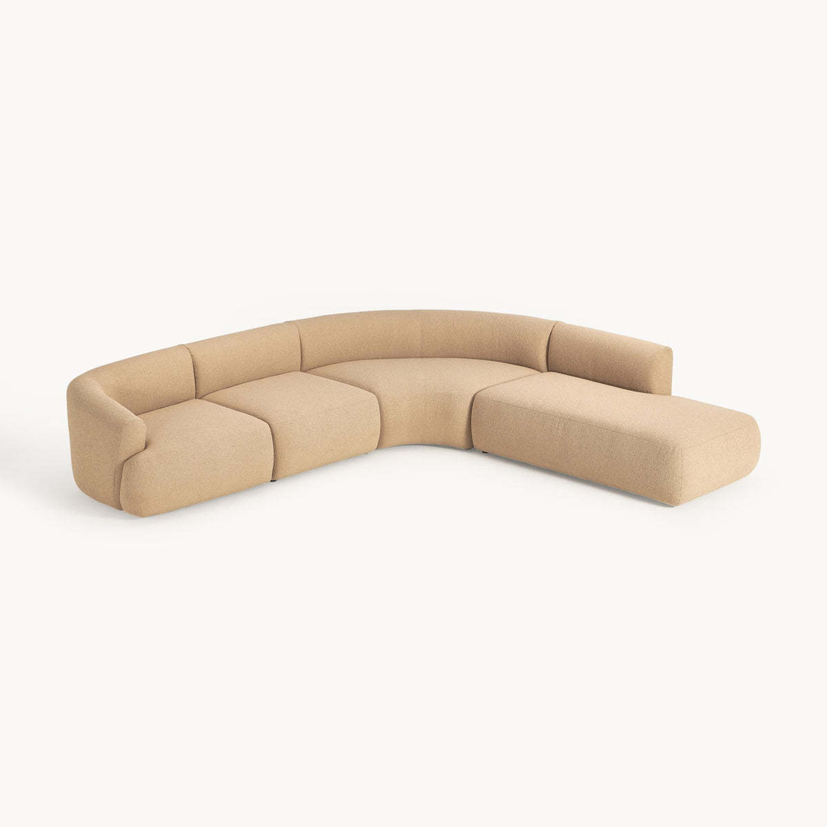 beige circular loop wool fabric