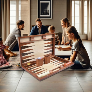 Nhà Máy Tùy Chỉnh Chứng Nhận CE Hội Đồng Quản Trị Cờ Vua Trò Chơi Thiết Lập Chất Lượng Cao Bằng Gỗ <span class=keywords><strong>Backgammon</strong></span> Thiết Lập Cho Bữa Tiệc Gia Đình - Product Image 6