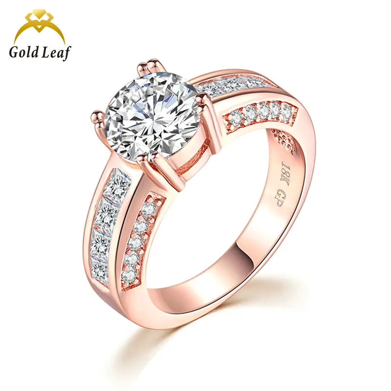 Goldleaf Jewelry Custom Real 10K 14K 18K Solid Gold Moissanite Engagement Band Ring D Color VVS Lab Grown Diamond Wedding Ring