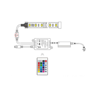 12 В 6A/12A RGB светодиодный контроллер с 3-канальным PWM затемнением и 24-клавишным ИК-пультом для цветного освещения - Product Image 4