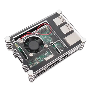 RASPBERRY PI 4B guscio lampone PI 9 strati nero e trasparente custodia con ventaglio - Product Image 6