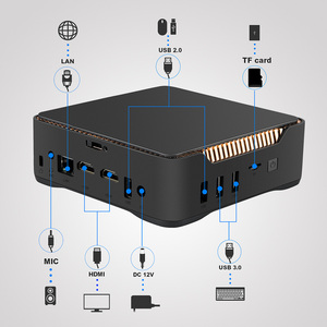 Uso professionale educativo industriale 2 HD 1 VGA 3 display AK3V 1000M LAN W10 Ubuntu computer desktop da gioco mini pc - Product Image 3