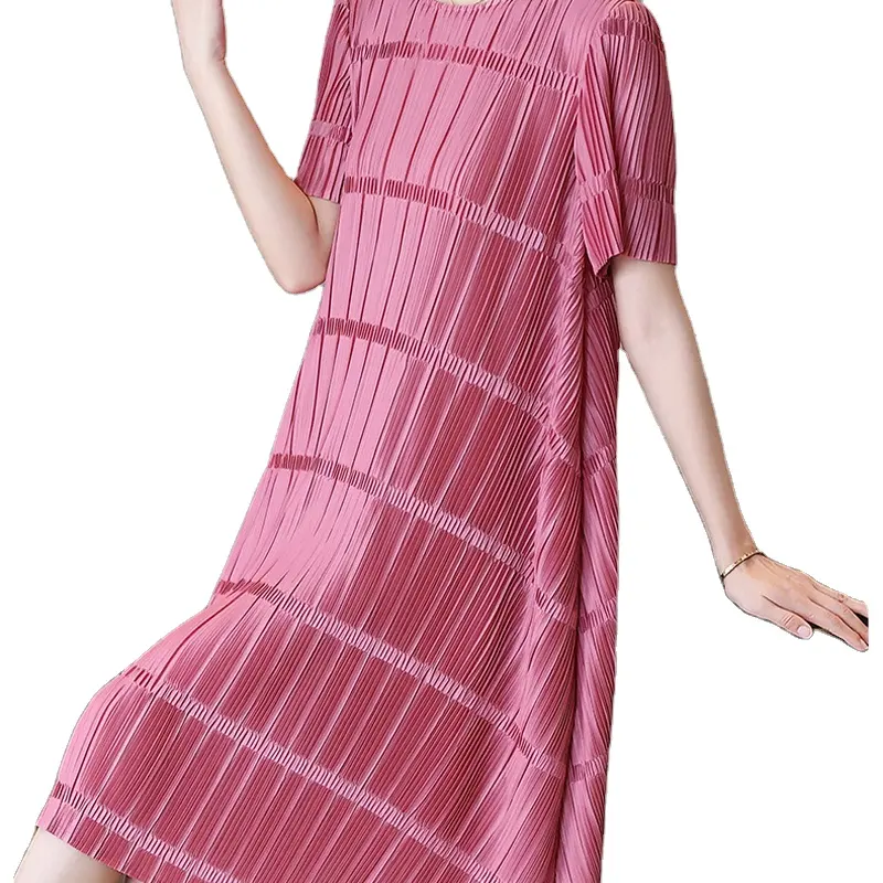 Oem Miyake Midi Thiết kế thời trang tùy chỉnh của phụ nữ Casual Dresses