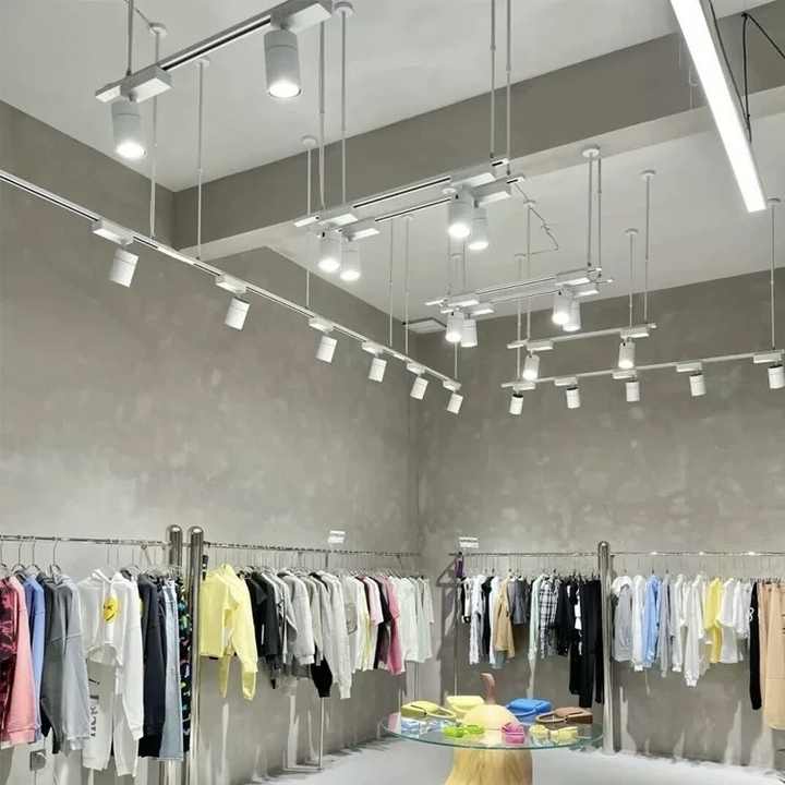 Indopr Customized Commercial Track Lighting Ceiling Adjustable Spotlights 3000K 4000K 6000K Cob 20W 30W 40W Led Track Lights