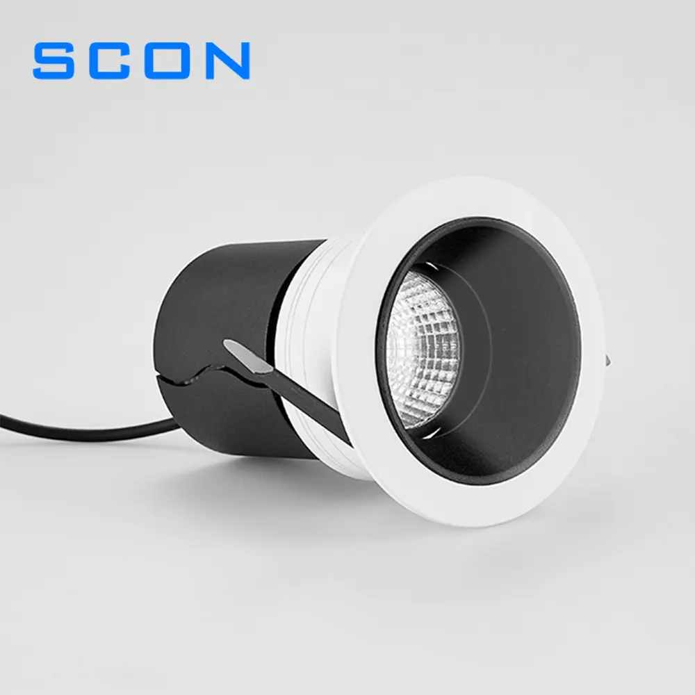 SCON ไฟสปอตไลท์ LED 7W 12W,ไฟสปอตไลท์ไลท์ไลท์เพดานโรงแรมที่อยู่อาศัยสปอตไลท์อะลูมิเนียม SC-SDJ