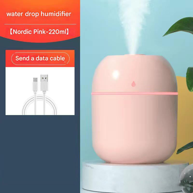 Gouttelettes d'eau rose