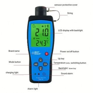 Sensor inteligente AR8100, detector de aire portátil O2, Analizador de gas oxígeno, rango de medición de concentración O2, probador de Detector 0-30% - Product Image 5