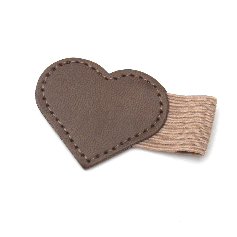 Insert stylo en forme de coeur/couleur café