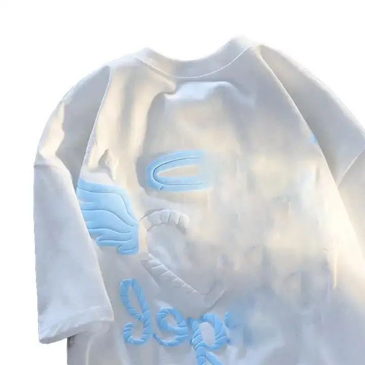Magliette grafiche personalizzate per produttori di abbigliamento con stampa a sbuffo 3D con stampa a schermo da uomo trasferimenti di calore per t-shirt