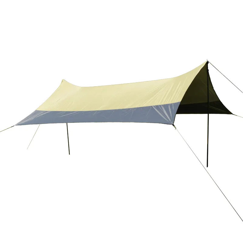 Leve pavilhão poliéster impermeável sol abrigo toldo dossel tenda ao ar livre rede chuva mosca camping lona para 5 pessoa