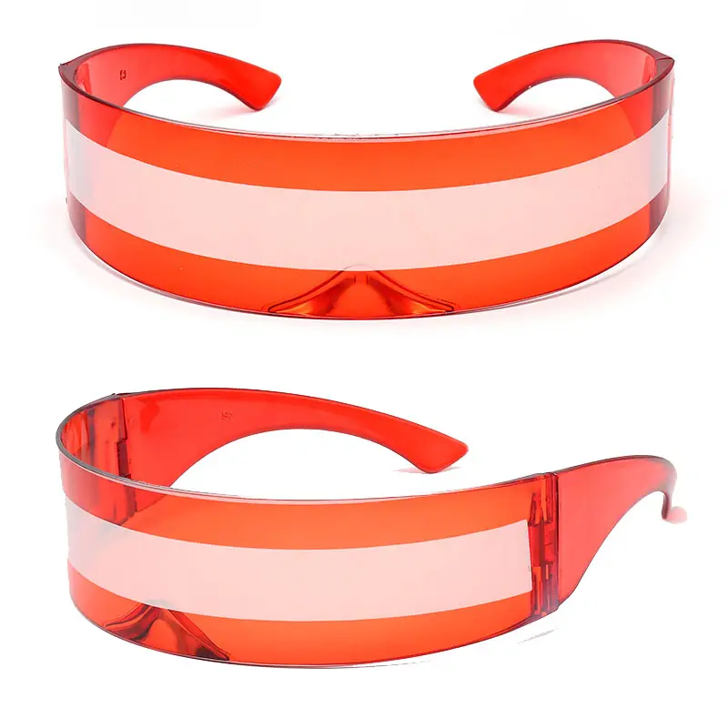 Gafas de Sol de protección envueltas 2024 Cyclops Mirror lente única PC gafas de sol para fiesta