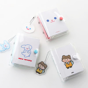 Nuevo diseño lindo transparente suave PVC cubierta personalizada estudiante mini bolsillo Bloc de notas Carpeta de hojas sueltas diario cuaderno - Product Image 4