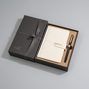 Personalizado A5 Forrado Couro <span class=keywords><strong>Notebook</strong></span> e Pen Set Caixa de Presente Recarregável Jornal Capa Dura Diário Diário de Negócios Viagens Escrita Pessoal