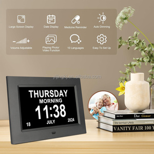 Custom 7'' 7 Inch Playing <strong>Photo</strong>/Video <strong>Function</strong> <strong>Digital</strong> Clock <strong>Frame</strong> <strong>with</strong> Calendar and Day - Product Image 5
