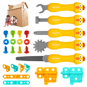 Tùy Chỉnh Tự Làm Nhựa Kid Đồ Chơi Học Tập Máy Mẫu Giáo Xây Dựng Khối Thiết Lập Vít Khối Ăn Mặc Giả Vờ Chơi Giáo Dục Đồ Chơi - Product Image 1