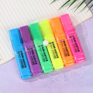 6er Pack Slant Tip Student Zeichnung Farbe Briefpapier Marker Text marker - Product Image 5