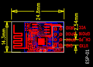 QZワイヤレスモジュールESP8266シリアルWIFIワイヤレスモジュールWIFIトランシーバーワイヤレスモジュールESP-01 - Product Image 6
