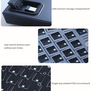 ABM066 Barebones Kit Alice-layout VIA programable Intercambiable en caliente Bluetooth/2,4 Ghz/Tipo-C Conectividades para Win/Mac - Product Image 2