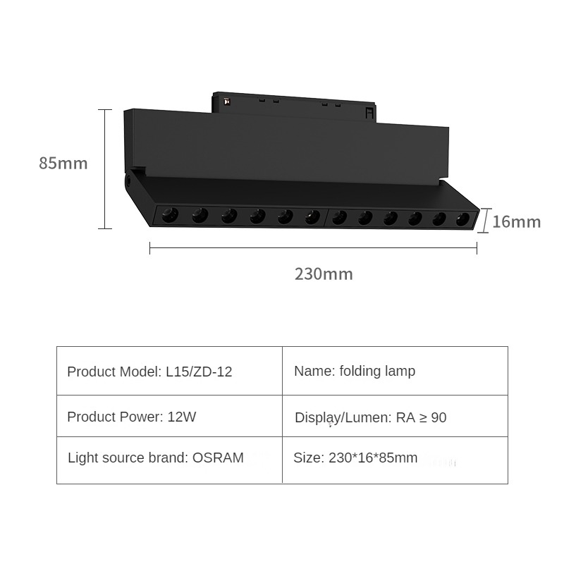 Grille pliante lamp-12W