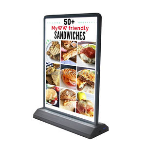 A4 siêu mỏng LED quảng cáo dấu hiệu Acrylic Hộp đèn sạc không dây máy tính để bàn hiển thị giá hai mặt hình chữ nhật từ tính - Product Image 5