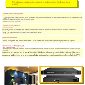 Modulador de IP a RF analógico de 32 vías/64 vías para sistema de TV de hotel Protocolo UDP H.264 Codificación de video Frecuencia adyacente - Product Image 2