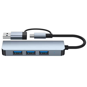 Cantell 4 in 1 <strong>USB</strong> HUB Aluminium Alloy Type-C and <strong>USB</strong> 3.0 Interface for Mobile Phone and PC Macbook Product - Product Image 5