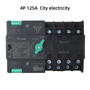 2P/4P ATS自動転送スイッチ100A 125A手動転送スイッチコントローラデュアル電源途切れることなくPCタイプ - Product Image 2