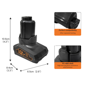 Rechargeable 12V <strong>Ridgids</strong> Prolithium-Ion Battery With <strong>LED</strong> Indicator Cordless 4ah Power Tool Battery for AEG <strong>Ridgids</strong> L1240 - Product Image 2