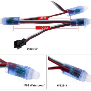 Forma rotonda diffusa DC 5V 12mm digitale RGB LED luce Pixel stringa impermeabile IP68 RGBIC WS2811 indirizzabile 50 nodi modulo Led - Product Image 3
