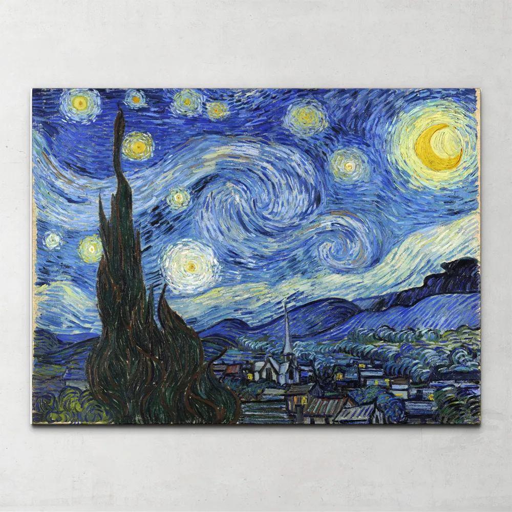 China Reproduktionen Vincent Van Gogh Sternennacht Landschafts malerei auf Leinwand