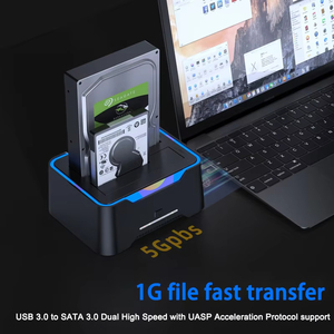 USB 3.0 SATA kép bay RGB đèn hiệu ứng đĩa cứng bao vây 2.5/3.5 inch Docking Station cho Clone HDD SSD sử dụng bên ngoài trường hợp/hộp - Product Image 3