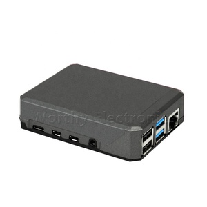 New Raspberry PI 4 Case Plastic protection case Black and <strong>white</strong> aluminum case with fan raspberry PI 4 model B Acrylic - Product Image 6