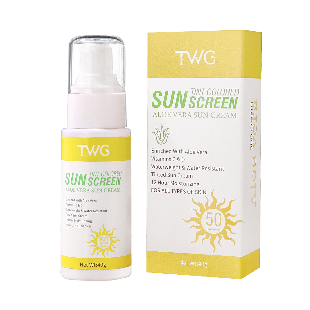 5774 TWG Crema Protectora Solar con Tinte de Aloe Vera 40g