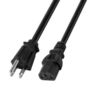 10ft <strong>Computer</strong> Power Cord, NEMA 5-15P to C13, 10A 125V, 18AWG, Black <strong>Replacement</strong> AC Power Cord, Printer, <strong>Monitor</strong> Power Cable - Product Image 1