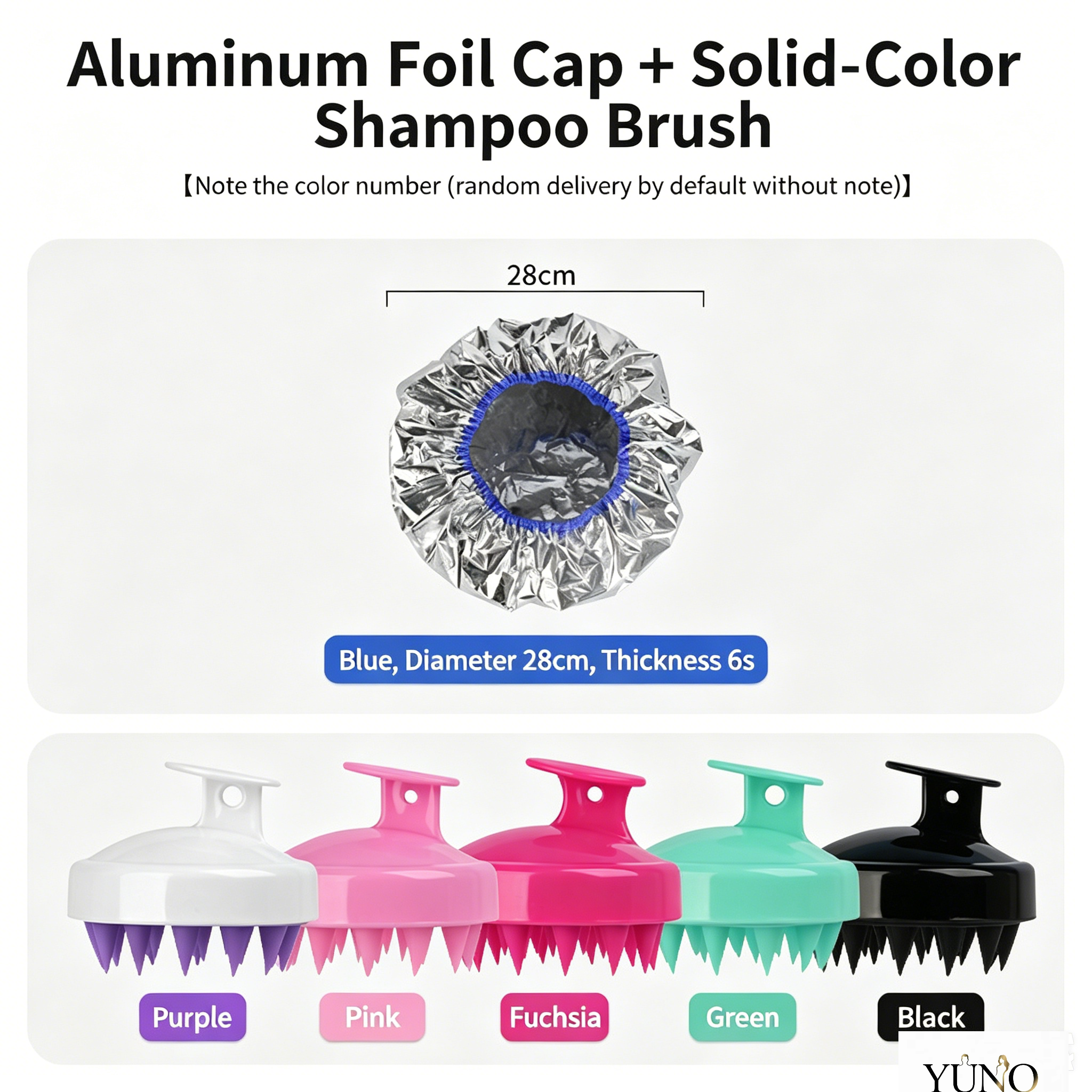 6 strands blue + shampoo brush (randomly selected)