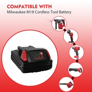 Milwaukee pil 18v 3Ah lityum iyon batarya için M 18S değiştirme Milwaukee akülü araçlar için - Product Image 5