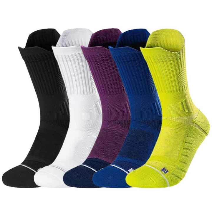 Kaus kaki olahraga pria, Kaos Kaki tabung Logo kustom Gym, kompresi tebal, kaus kaki olahraga bersepeda, ELITE basket, kaus kaki pria