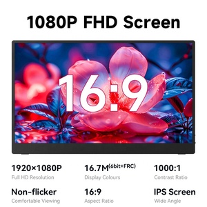 Pantalla portátil de 15,6 pulgadas Full HD para ordenador, pantalla IPS, extensor de pantalla LCD para portátil, monitores para juegos, Monitor de pantalla táctil portátil - Product Image 2