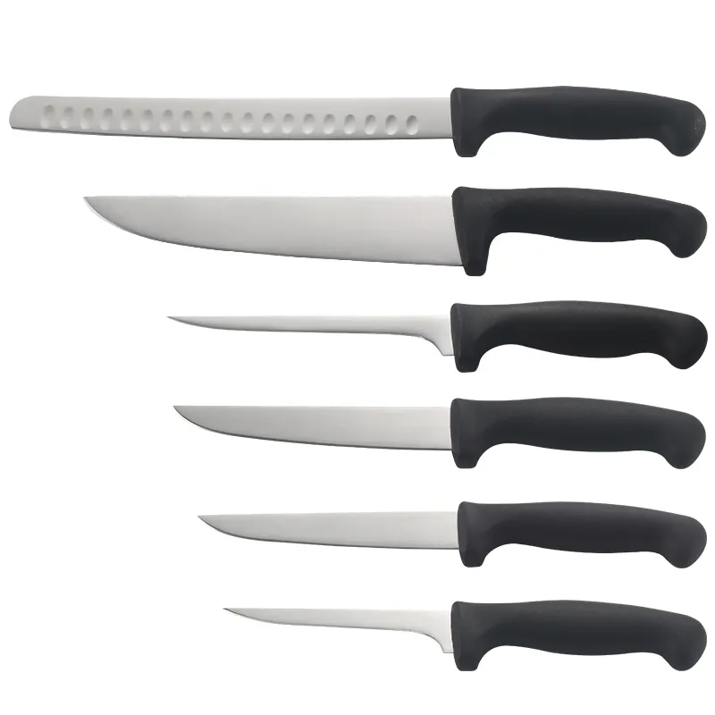 Kesim bıçağı biftek bıçağı S/S mutfak bıçakları paslanmaz çelik plastik saplı özel renk kabul edilebilir